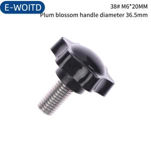 E-WOITD 2pcs ngành công nghiệp thiết bị M6 M8 M10 38 # chủ đề hình ngôi sao kẹp Bolt Knob Bakelite nhựa đầu xử lý vít