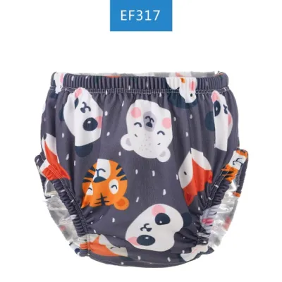 Happyflute 3 Sizes Kids Soft Swimming Pants Cover Baby Reusable Breathable Cloth Diaper