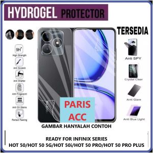 INFINIX HOT 50 5G HOT 50i HOT 50 HOT 50 PRO HOT 50 PRO PLUS SMART 8 SMART 7 SMART 6+ HYDROGEL FULLSET DEPAN BELAKANG ANTI GORES JELLY - Clear FRONT AND BACK SCREEN PROTECT LAYAR BELAKANG