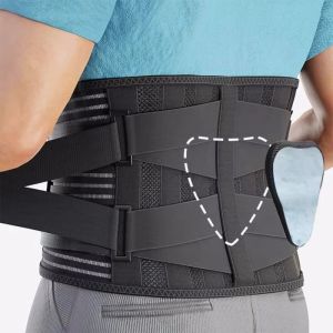 Guoftstars Back Brace for Lower Back Pain Relief with 6 Support StripsLumbar Support Belt for Women&MenSoft Comfortable&breathable for Herniated DiscSciaticaScoliosis护腰带