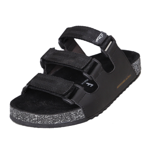 Sandal Kulit Pria Wanita Dewasa Sendal Keren Casual Trend Kekinian ARF THOMAS FULLBLACK
