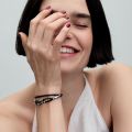 Pandora Moments Brown Braided Double Leather Bracelet. 
