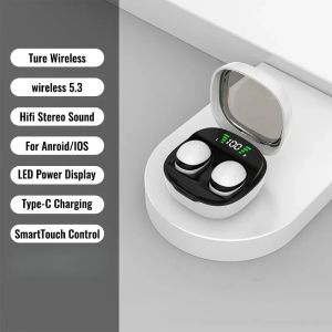 Mini Wireless Earphones Bluetooth 5.3 Headphone Small Earbuds Sleep Work Music Sports Invisible Headset HD HIFI Bass Sound Quality