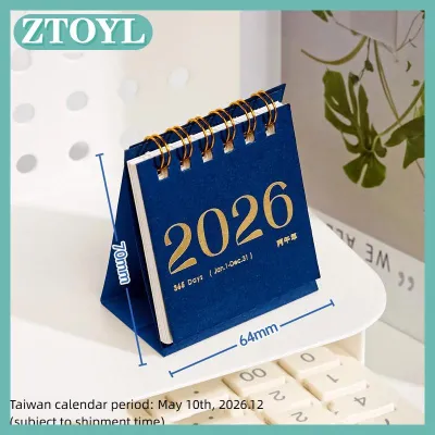ZTOYL 2026 Mini Bàn Nhỏ Lịch để bàn trang trí lịch cuốn sách sáng tạo đơn giản kế hoạch Máy tính để bàn văn phòng văn phòng phẩm quà tặng năm mới