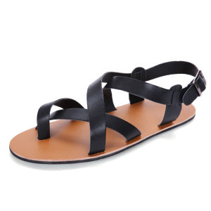 VISION Sandal Rom Fesyen Kulit Mewah Bernafas Musim Panas Sandal Kasual Luar Korea Bersaiz Kecil 37 38 Sandal Memandu Lelaki Berseluar Lembut Berkualiti Tinggi Sandal Dan Sandal Jepit Peribadi Kasut Rata Yang Tidak Tergelincir