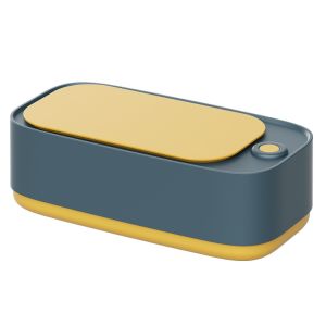 LUMIQLO Có thể sạc lại Máy làm sạch kính siêu âm 360 ° Làm sạch sâu Rung động tần số cao Công cụ làm sạch tự động Đa chức năng Máy làm sạch trang sức Hộ gia đình