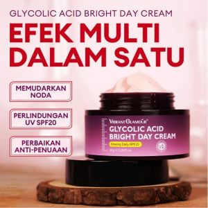 Asli Vibrant Glamour Glycolic Cream Siang 30Grm SPF20 anti Radiasi UV-Mengurangi Noda Hitam Anti Aging  Hitam-Hiperpegmentasi