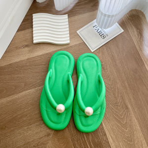 [Free Shipping] Simple And Elegant Pearl-Colored EVA Flip-Flops Perfect For Summer Beach Vacations WomenS Sandals