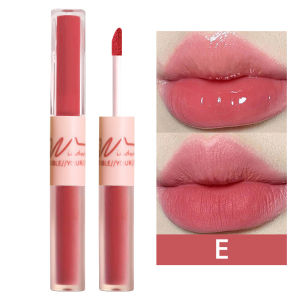 Windwind 2 in 1 Lipstik Misty Face Double Head Lip Mud Water Gloss Mirror Face Lip Glaze Pelembab Velvet Lip Glaze