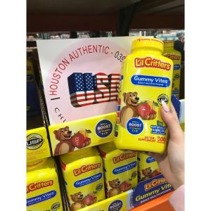 [ ĐỦ BILL STORE + AIR] Kẹo dẻo gấu cho trẻ em Gummy Vites Vitamin tổng hợp Lil Critters 300 viên_ Live mua hàng tại Mỹ