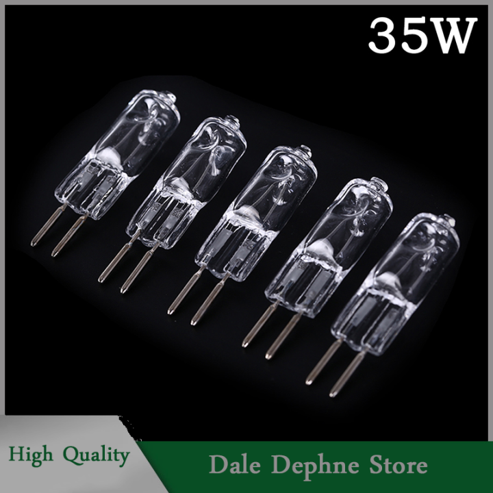 [Dale Dephne] Hanak 5Pcs 220V G5.3 35W 50W Base Halogen JC Type Bulbs