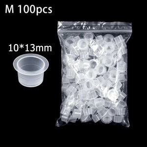 ถ้วยใส่หมึกสี [1ถุง100ชิ้น] จุกใส่หมึกสี ฝาใส่หมึกสี ขนาด S /M/ L ถ้วยพลาสติกสำหรับใส่สี หมึกสัก สำหรับใส่หมึกสัก แบบใช้แล้วทิ้ง สักถาวร แต่งหน้า ไมโครเบลด ซัพพลาย Tattoo Ink Cup