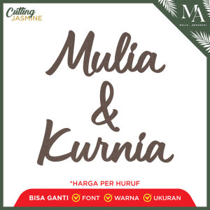 Custom Nama Tulisan Cutting Karton Jasmine: Dekorasi Lamaran Nikahan & Birthday Aqiqah
