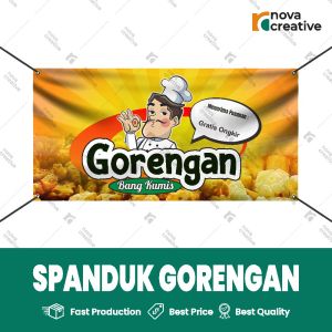 Print Spanduk Gorengan Baligho Print Banner 1 Hari Jadi