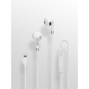 -CLUBLU- Tai Nghe Có Dây Mic Trắng Half-in-ear Nhét Tai Hai Tai Stereo Chất Lượng Cao Phụ Kiện Điện Thoại Gaming