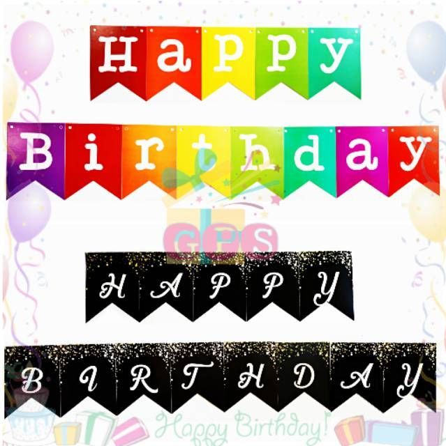 Bunting Flags HAPPY BIRTHDAY SEGILIMA Banner Flag Bendera Kertas