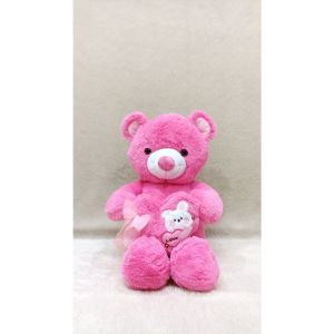 Boneka Teddy Bear Beruang Pita Love Bordir Cute L