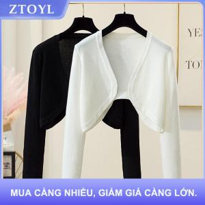 【ZTOYL】 Phụ nữ nhún vai rắn thanh lịch thoáng khí giải trí cardigans phong cách Hàn quốc tất cả các trận đấu khăn choàng Tops