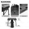 BLACKDOG Black Folding Table & Chair Set Portable Lightweight Foldable Table Chair Camping Aluminum PE Plastic Table Telescopic Chair Set Outdoor Hiking Picnic BBQ Dining Heavy Duty Original Black Dog. 