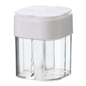 ASUKY | 4 In1 Transparent Seasoning Rack Spice Pots Outdoor BBQ Seasoning Jar Storage Pepper Container Condiment