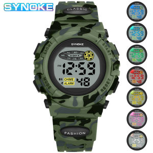 New Fashionable Cool Childrens Watch Personalized Camouflage Sports Watch Colorful Luminous Childrens Student Electronic Watch Childrens Gift CE154