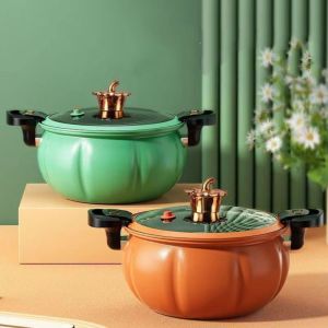 ZGNAY MALL 5/8L Pumpkin Soup Pot Non Stick Refined Iron Pumpkin Micro Pressure Pot Household Universal Braising