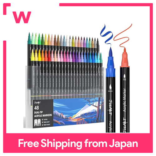 30 Colors Acrylic Paint Pens - Dual Tip Markers For Wood, Canvas, Rock Painting & Crafts