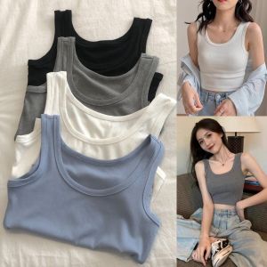 ⚜️SF womens round neck sleeveless crop top sports top