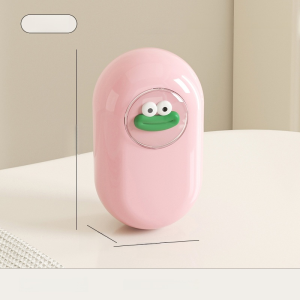 Travel Portable Double Layer Soap Box Laundry Brush Smiley