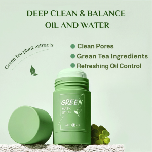 🔥Soft Cleaning🔥Green Tea Facial Cleansing Stick With Oil Control Daily Use Natural Solid Mask Balanced Skin Health And Gentle Pore Cleansing Treatment