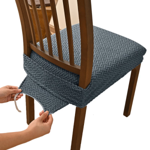 Ergonomic Chair Slipcover Slip Proof Silicone Particles Bottom Surfaces Foam Padding Water Resistant Seat Protectors