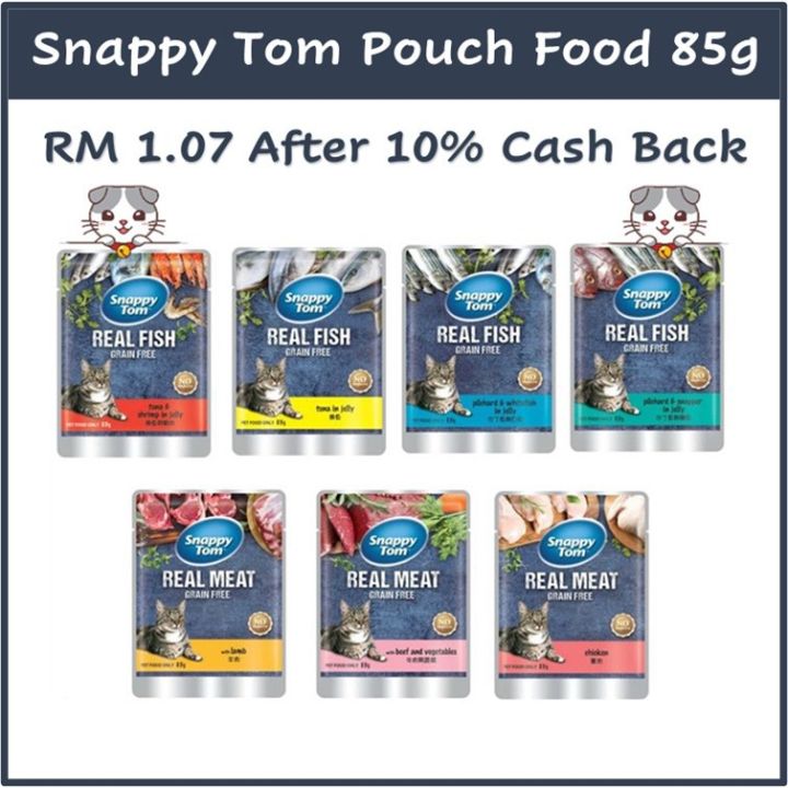 GUN PET Snappy Tom Pouch 85g Wet Food Cat Makanan Basah Kucing Snappy ...