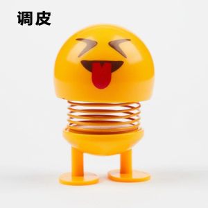 Hiasan Kereta 笑脸表情弹簧仔 Smiley Face Spring 表情弹簧玩具多彩人手部趣味玩具 Emoji Fun Handheld Bounce Toy Car Decorate