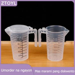 ZTOYL GUCHEN 100 250 500ML Measuring Cups Jug Clear Baking Kitchen Flour Water with cover Sc