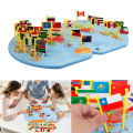 Mainan Peta Dunia  Anak Peta Dunia Bendera Knowledge The World With Flag. 