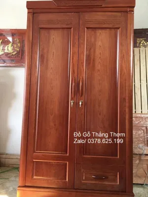 tủ quần áo gỗ xoan đào đẹp như hình
