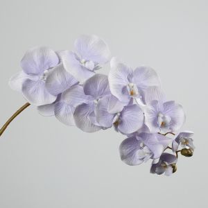 NEMOPH 10 Heads Artificial Butterfly Orchid Real Touch Iron Wire Inner Lining Fake Phalaenopsis 3D 98cm Fake Phalaenopsis Flower Home Decor