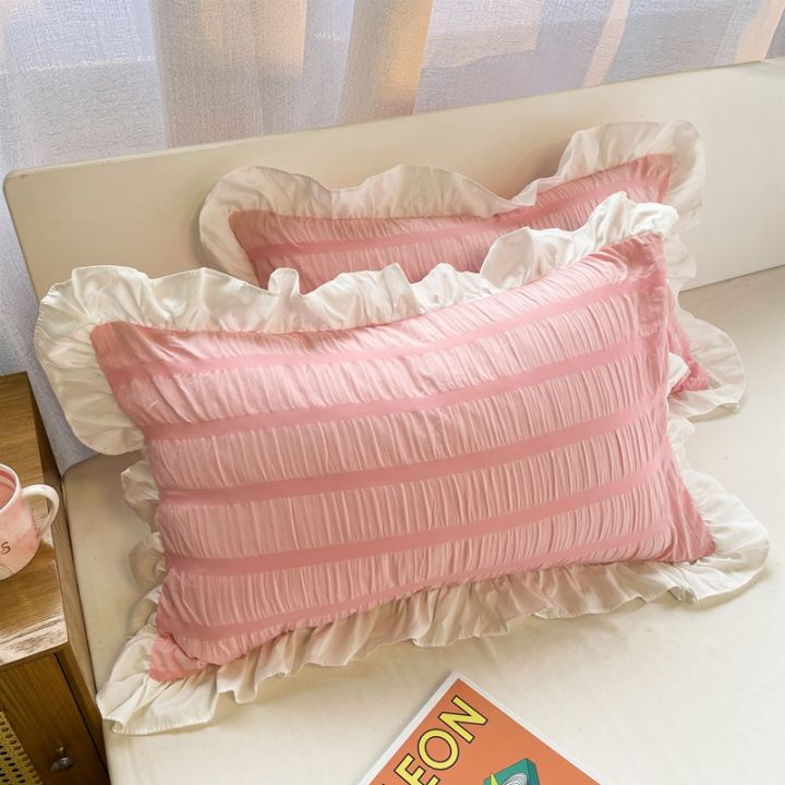 Pillow%20Case%201%20PIECE%20Ruffle%20Lace%20Seersucker%20Design%20Envelope%20Type%20Pillowcase%2048x74cm%20Pillow%20Cover%20-%20Image%207