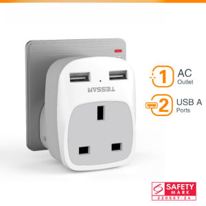 Multi Plug Extension Adapter with USB Surge Protector Power Socket Safety Mark Charger