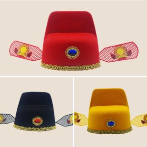 GUAIP Simple Women Children Hat Chinese Culture Cosplay Ancient Costume Opera Hat Photograph Prop Black Gauze Cap Number One Scholar Cap Chinese Style Hat Hanfu Accessories