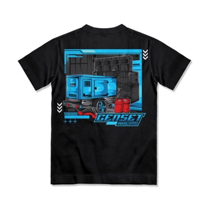 DNRS Kaos Sound System Audio Genset Racing - Baju Distro Horeg Gank Sound Sistem  Balap - Cotton short sleeved round neck S-5XL