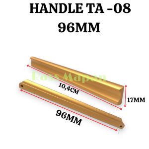 1PCS Handle Aluminium Pegangan Tarikan Laci Lemari Mebel Kitchen Set Huben TA 08 Gold Hitam