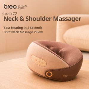 BREO Neck And Shoulder Massager U-shaped Pillow Heat Therapy And Kneading Neck Support Not stuffy Or Sweaty Gift Option