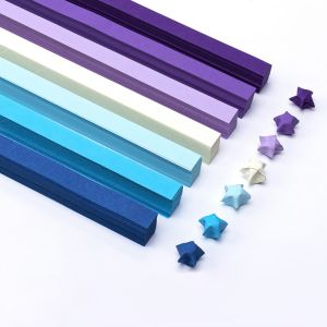 Set 540 Tờ Giấy Xếp Hình Ngôi Sao Năm Cánh Màu Sắc Gradient Sáng Tạo FELAA