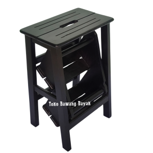 Kursi Tangga Lipat Kayu Jati Warna Putih Outdoor Style Modern Minimalis