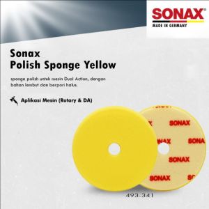 Sonax Polishing Sponge Yelllow 143 mm Dual Action Busa Poles Foam Pad 55 inch