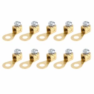 MUNCHX Đồng nguyên chất Khối đầu nối ắc quy ô tô Lỗ 6mm 2.5‑10mm² Đầu nối cực pin Có thể tái sử dụng Vặn chặt Kẹp dây điện