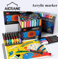 AICRANE 12 colors Marker Set Sketching Ceramic Graffiti Acrylic Paint Pen For Calligraphy Lettering Rock Glass Canvas Metal Ceramic Wood. 