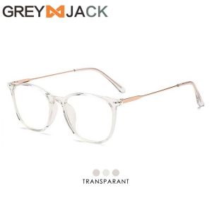 Grey Jack Kacamata Antiradiasi Blueray Transparan Series Model Oval Square Bahan TR90 Pria Wanita Bisa Minus 8358 9383 849 9092
