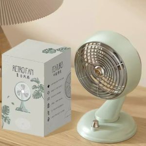 USB Rechargeable Fan with 9 Gear Wind Speed Portable Air Cooler Strong Wind Electric Fan Office Dormitory Mini Desk Fan Mute 120° Shake Head Table Fan Low Noise Desktop Cooling Fan